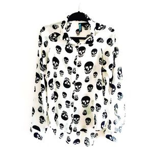 Sheer | Long-sleeve | Skull | Top